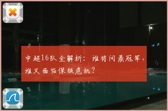 中超16队全解析:谁将问鼎冠军,谁又面临保级危机?